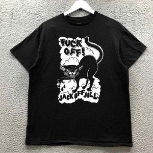 Jack Off Jill Cat T-shirt, Fck Off T-shirt, Unisex t Shirt